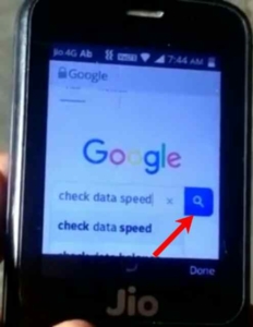 Jio Phone ki Net Speed Kaise Check kare step 2