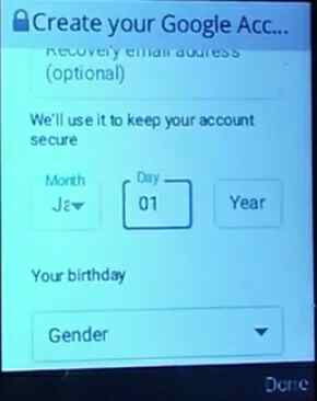 Enter your date of birth and gender